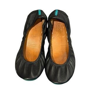 Tieks By Gavrieli Womens Ballet Flats Round Toe Black Leather Shoes Size 8